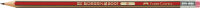 Faber Castell Bleistift Dessin 2001 B rot-gold mit Gummitip