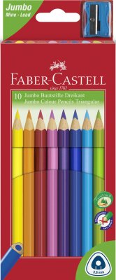 Faber Castell Buntstift Dreikant Jumbo 5,4 mm 10er Etui