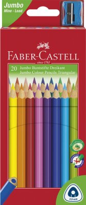 Faber Castell Buntstift Dreikant Jumbo 5,4 mm 20er Etui
