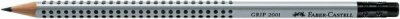 Faber Castell Bleistift Grip 2001 mit Gummitip HB silber