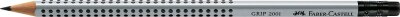 Faber Castell Bleistift Grip 2001 mit Gummitip B silber