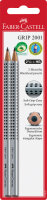 Faber Castell Bleistift Grip 2001 HB silber 2er