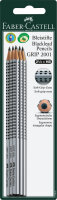 Faber Castell Bleistift Grip 2001 HB silber 6er