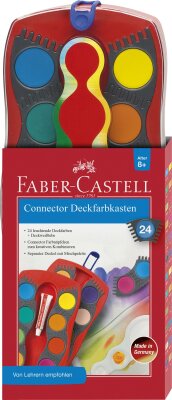 Faber Castell Farbkasten Connector 24 Farben mit DW rot