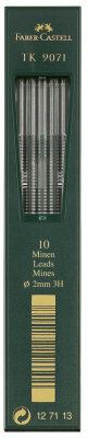 Faber Castell Fallmine TK 9071 2 mm Härtegrad 3H 10 Minen