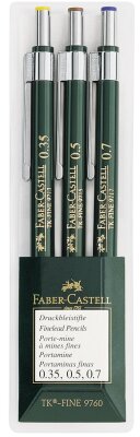 Faber Castell Druckbleistift TK-Fine 9760 0,5 HB 3er Rad.