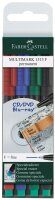 Faber Castell Marker Multimark permanent F 0,6 mm 4er Etui
