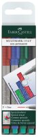 Faber Castell Marker Multimark non-perm F 0,6 mm 4er Etui