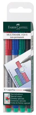 Faber Castell Marker Multimark non-perm S 0,4 mm 4er Etui