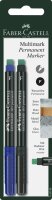 Faber Castell Marker Multimark permanent F 0,6 mm 2er bl+sw