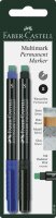 Faber Castell Marker Multimark permanent S 0,4 mm 2er bl+sw