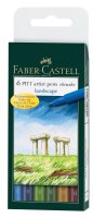 Faber Castell Tuschestift Pitt Artist Pen B 6er Landschaft