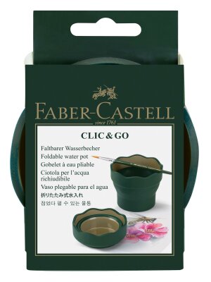Faber Castell Wasserbecher Clic&Go Art & Graphic grün