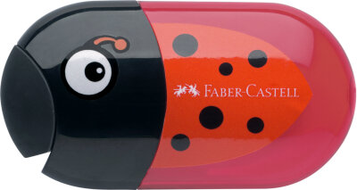 Faber Castell Doppelspitzdose oval inkl. Radierer Käfer