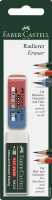 Faber Castell Radierer 50x18x8 mm rot/blau 2er Blister