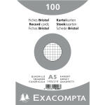 Exacompta Karteikarten A5 kariert weiss 100St 3130630102083