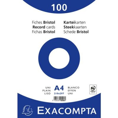 Exacompta Karteikarte blanko A4 weiß EXACOMPTA 10506E