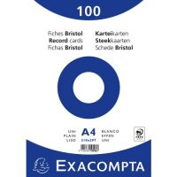Exacompta Karteikarte blanko A4 weiß EXACOMPTA 10506E