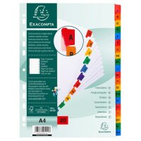Exacompta Register A4 A-Z 20tlg ws+bedr.farbTabs