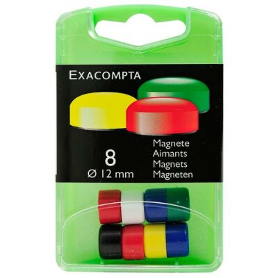 Exacompta Magnete Ø 12mm farbig sort 8St