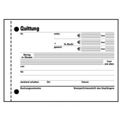 Exacompta Quittung A6 quer 2x40Bl
