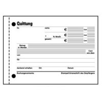 Exacompta Quittung A6 quer 2x40Bl