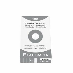 Exacompta Karteikarten A7 kariert weiss 100St