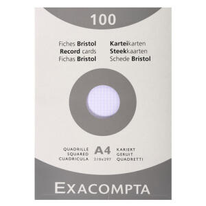 Exacompta Karteikarten A4 kariert weiss 100St