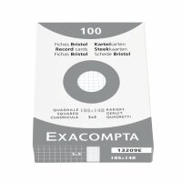 Exacompta Karteikarten A6 kariert weiss 100St