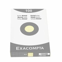 Exacompta Karteikarten A5 kariert gelb 100St