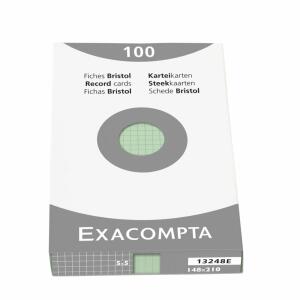 Exacompta Karteikarten A5 kariert grün 100St