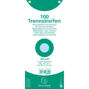 Exacompta Trennstreifen 105x240 blau 100St