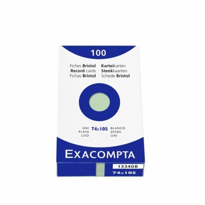 Exacompta Karteikarten A7 blanco grün 100St