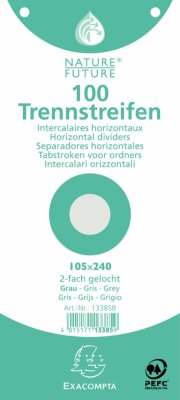 Exacompta Trennstreifen 105x240 grau 100St