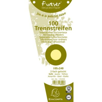 Exacompta Trennstreifen RC trapez gelb 100Stk
