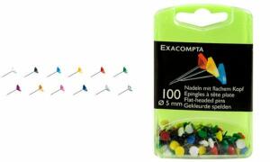 Exacompta Flachkopfnadeln Ø5mm 100St gelb
