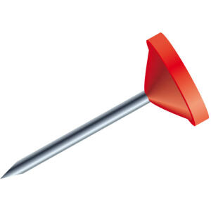 Exacompta Flachkopfnadeln Ø5mm 100St rot