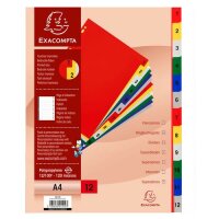 Exacompta Register A4 1-12 PP bedruckt.Taben