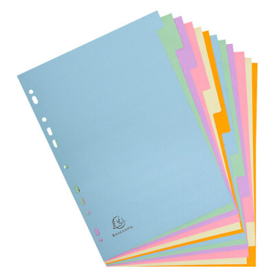 Exacompta Register A4 Recy 12tlg pastell