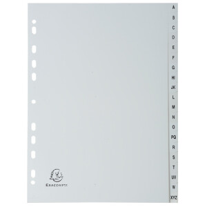 Exacompta Register A4 20tlg A-Z PP grau