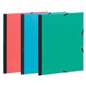 EXA Zeichenmappe mit Gummizug für Format B4, Karton rauh Color, 28x38cm Farben sortiert