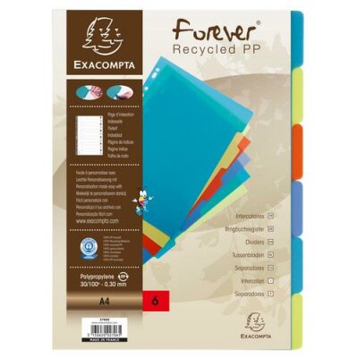 Exacompta Register A4 Forever PP 6tlg 300µ