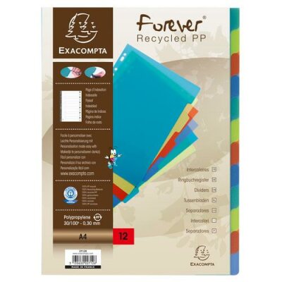 Exacompta Register A4 Forever PP 12tlg 300µ
