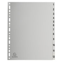 Exacompta Register A4+ PP grau 1-12tlg