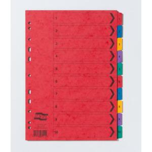 Exacompta Register A4+ Tlg 1-10 Manila Karton