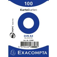 Exacompta Karteikarten A8 blanco weiss 100St