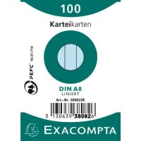 Exacompta NLH Exacompta Karteikarten A8 liniert bl