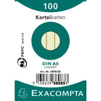 Exacompta NLH Exacompta Karteikarten A8 liniert gr