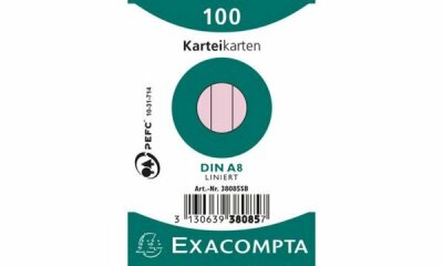 Exacompta NLH Exacompta Karteikarten A8 liniert ro