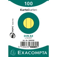 Exacompta NLH Exacompta Karteikarten A8 liniert ge